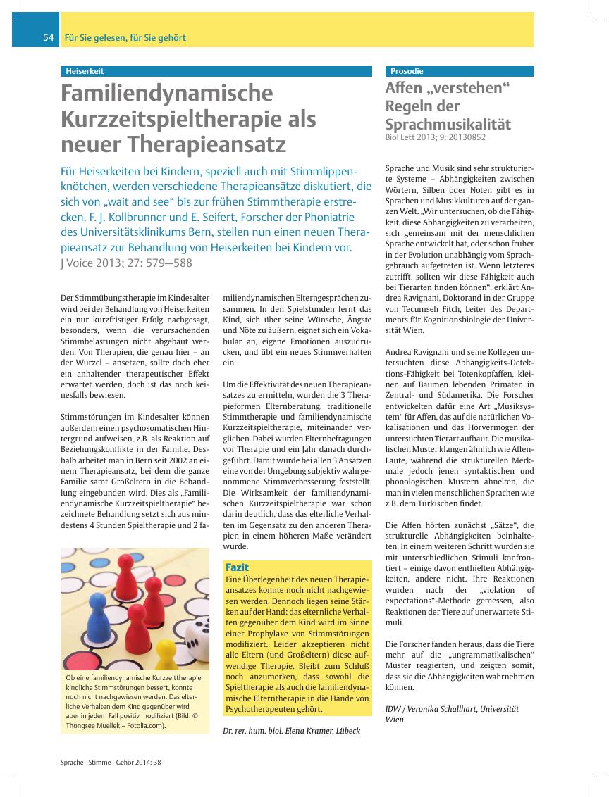 Vorschauseite 1: Prosodie ? Affen ?verstehen? Regeln der Sprachmusikalität
