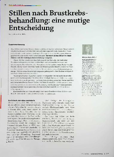Vorschauseite 1: Stillen nach Brustkrebs behandlung: eine mutige Entscheidung