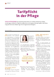 Vorschauseite 1: Tarifpflicht in der Pflege
