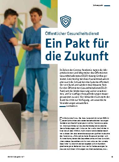 Vorschauseite 1: Öffentlicher Gesundheitsdienst – Ein Pakt für die Zukunft