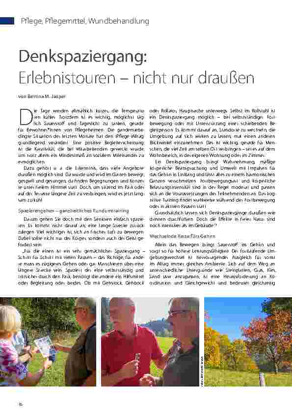 Vorschauseite 1: Denkspaziergang: Erlebnistouren – nicht nur draußen