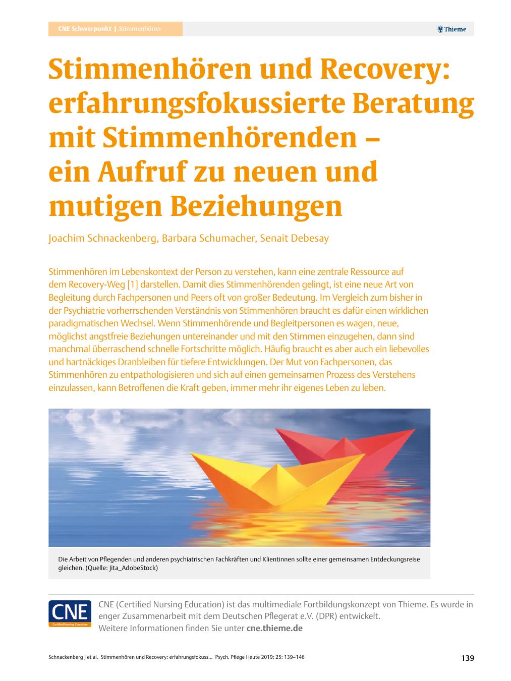 Vorschauseite 1: Stimmenhören und Recovery: erfahrungsfokussierte Beratung mit Stimmenhörenden – ein Aufruf zu neuen und mutigen Beziehungen
