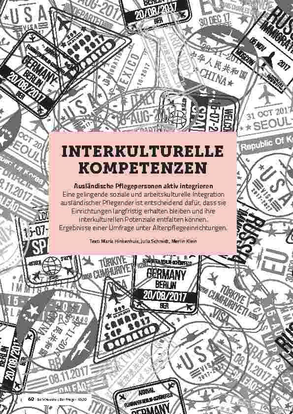 Vorschauseite 1: INTERKULTURELLE KOMPETENZEN