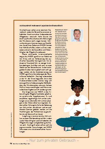 Vorschauseite 3: Über Mikroschulungen, Hitzewellen, Achtsamkeit und Schulkrankenschwestern