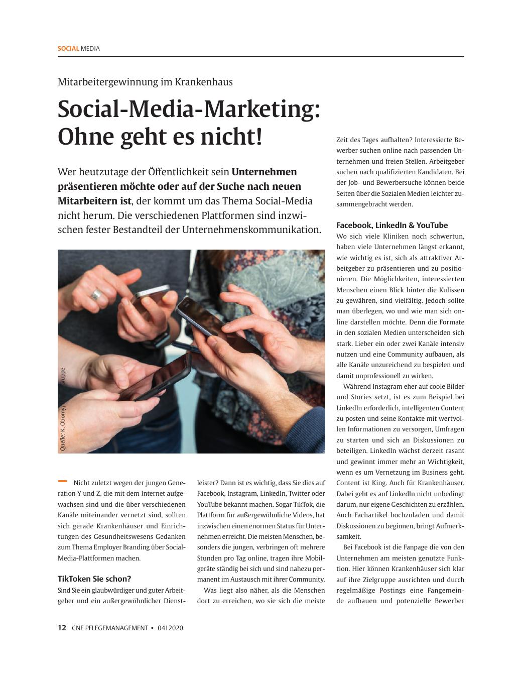Vorschauseite 1: Social-Media-Marketing: Ohne geht es nicht!