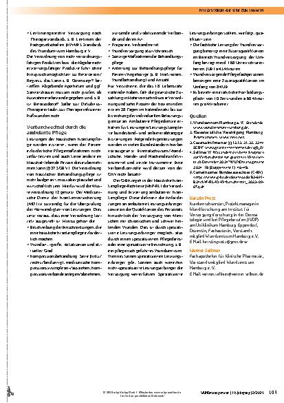 Vorschauseite 4: Erstattungsfähigkeit von Produkten und Methoden der Wundversorgung