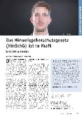 Vorschauseite 1: Das Hinweisgeberschutzgesetz (HinSchG) ist in Kraft. Es ist Zeit zu handeln.