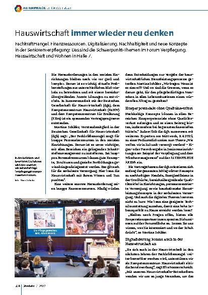 Vorschauseite 1: Hauswirtschaft immer wieder neu denken