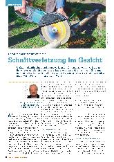 Vorschauseite 1: Unfall mit Motortrennschneider: Schnittverletzung im Gesicht