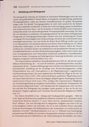 Vorschauseite 2: Physician Assistants und Advanced Practice Nurses - Unterschiedliche Kompetenzen für eine zukunftsfähige Gesundheitsversorgung