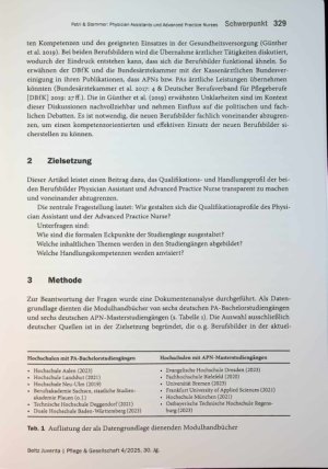 Vorschauseite 3: Physician Assistants und Advanced Practice Nurses - Unterschiedliche Kompetenzen für eine zukunftsfähige Gesundheitsversorgung