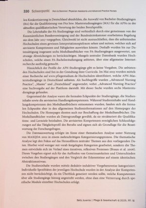 Vorschauseite 4: Physician Assistants und Advanced Practice Nurses - Unterschiedliche Kompetenzen für eine zukunftsfähige Gesundheitsversorgung