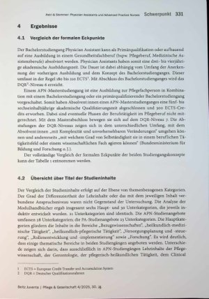 Vorschauseite 5: Physician Assistants und Advanced Practice Nurses - Unterschiedliche Kompetenzen für eine zukunftsfähige Gesundheitsversorgung