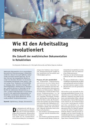 Vorschauseite 1: Wie KI den Arbeitsalltag revolutioniert Die Zukunft der medizinischen Dokumentation in Rehakliniken