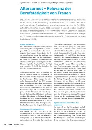 Vorschauseite 1: Altersarmut – Relevanz der Berufstätigkeit von Frauen