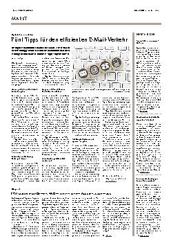 Vorschauseite 1: Fünf Tipps für den effizienten E-Mail-Verkehr