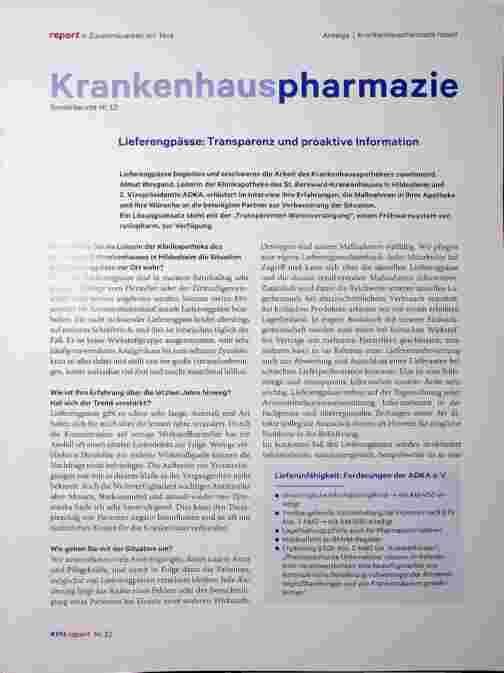 Vorschauseite 1: Lieferengpässe: Transparenz und proaktive Information