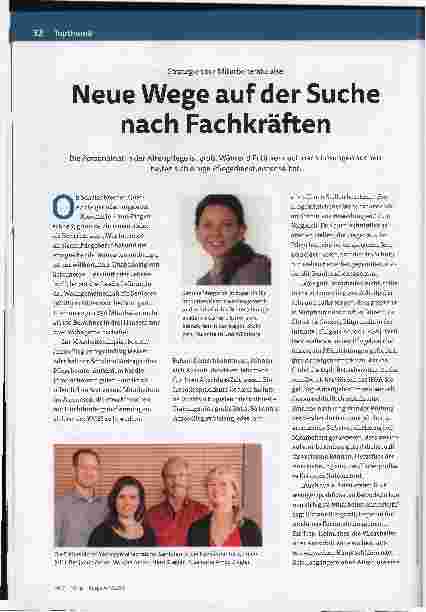 Vorschauseite 1: Neue Wege auf der Suche nach Fachkräften