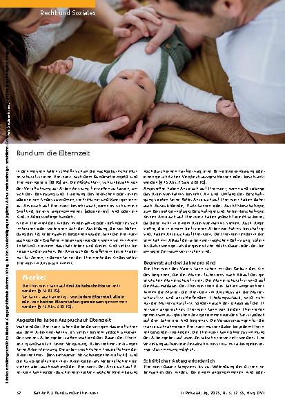 Vorschauseite 1: Rund um die Elternzeit