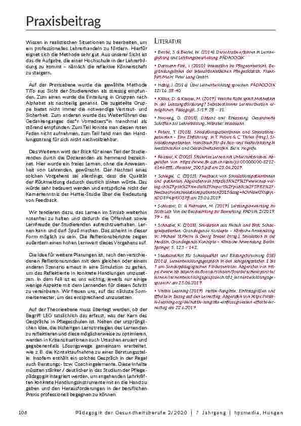 Vorschauseite 6: Wie lernt man als angehender Lehrender Lernentwicklungsgespräche in der Pflegeausbildung zu führen?