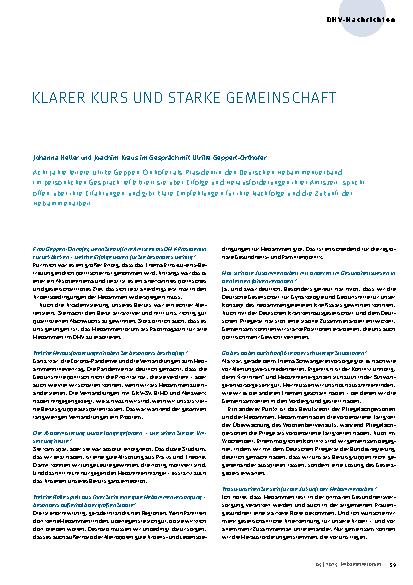 Vorschauseite 2: Klarer Kurs und starke Gemeinschaft
