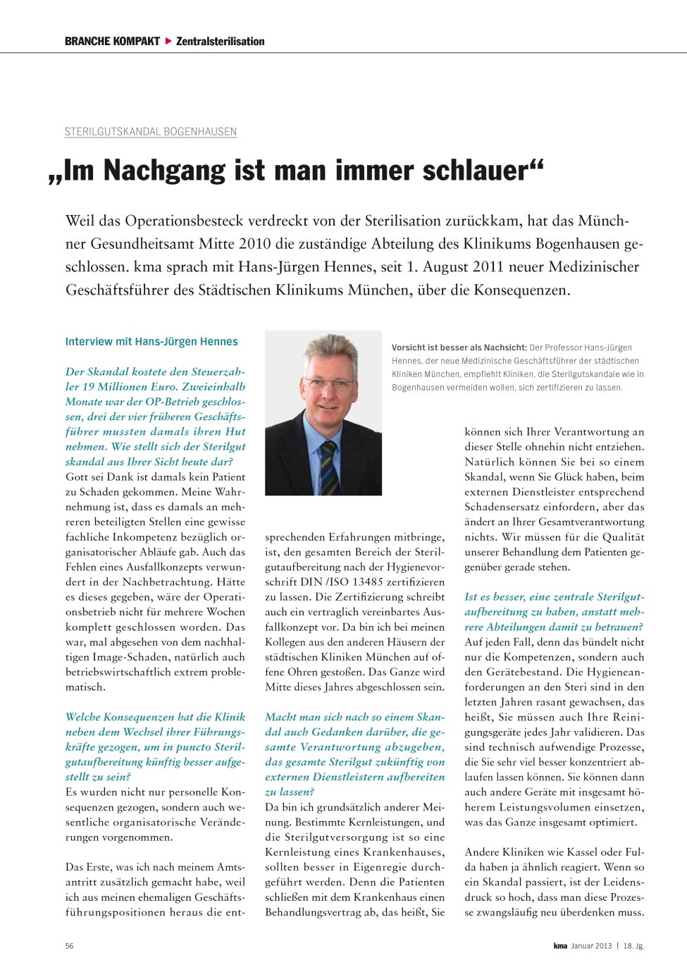 Vorschauseite 1: „Im Nachgang ist man immer schlauer“