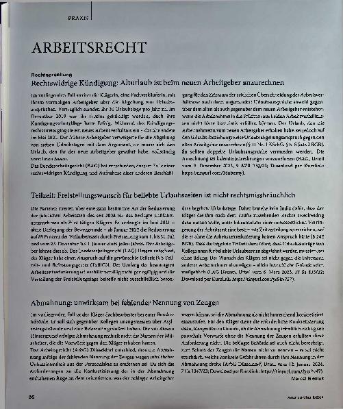Vorschauseite 1: Arbeitsrecht
