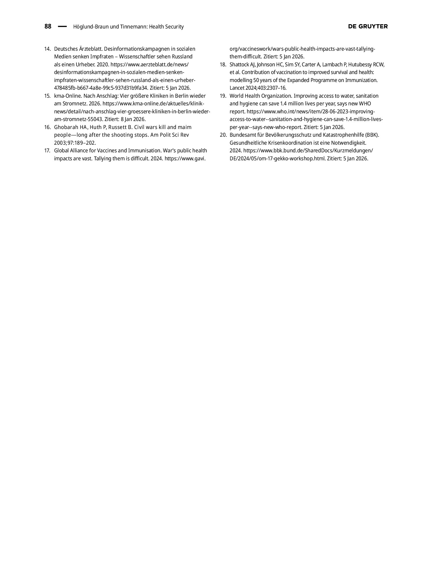 Vorschauseite 4: Health Security: Bevölkerungsmedizin als wichtiger Bestandteil der nationalen Gesundheitssicherheitsstrategie
