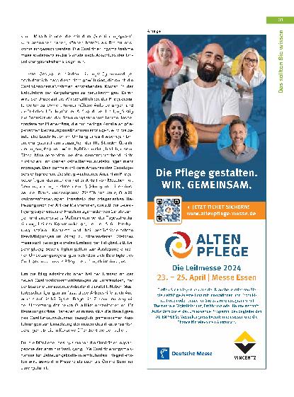 Vorschauseite 3: Neue Qualifizierungsanforderungen an ambulante Pflegedienste: Betreuungsangebote könnten wegbrechen