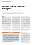 Vorschauseite 1: Wie weit sind die Softwarelösungen?