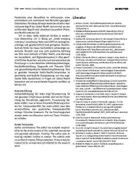 Vorschauseite 3: Good Stewardship: Im Dienst an mehr Gesundheit für alle