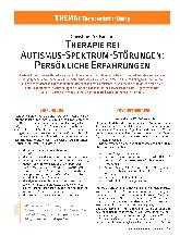 Vorschauseite 1: Therapie bei Autismus-Spektrum-Störungen; Persönliche Erfahrungen