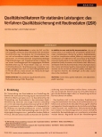 Vorschauseite 1: Qualitätsindikatoren für stationäre Leistungen: das Verfahren Qualitätssicherung mit Routinedaten (QSR)