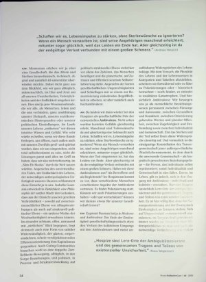 Vorschauseite 2: Demokratiepolitische Lernspuren für eine sorgende Gesellschaft? Hospizphilosophie und Caring Communities
