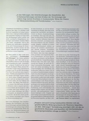 Vorschauseite 3: Demokratiepolitische Lernspuren für eine sorgende Gesellschaft? Hospizphilosophie und Caring Communities