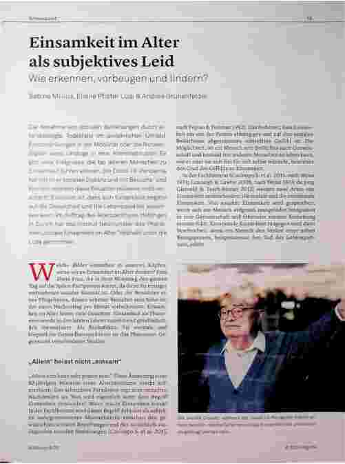Vorschauseite 1: Einsamkeit im Alter als subjektives Leid. Wie erkennen, vorbeugen und lindern?