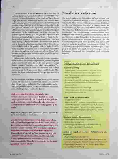 Vorschauseite 2: Einsamkeit im Alter als subjektives Leid. Wie erkennen, vorbeugen und lindern?
