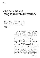 Vorschauseite 1: "Die beruflichen Möglichkeiten aufwerten"