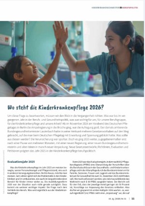 Vorschauseite 1: Wo steht die Kinderkrankenpflege 2026?
