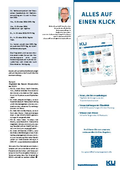 Vorschauseite 2: Der neue DGfM-Wissenschaftspreis Förderung von Wissenschaft mit praktischem Nutzen
