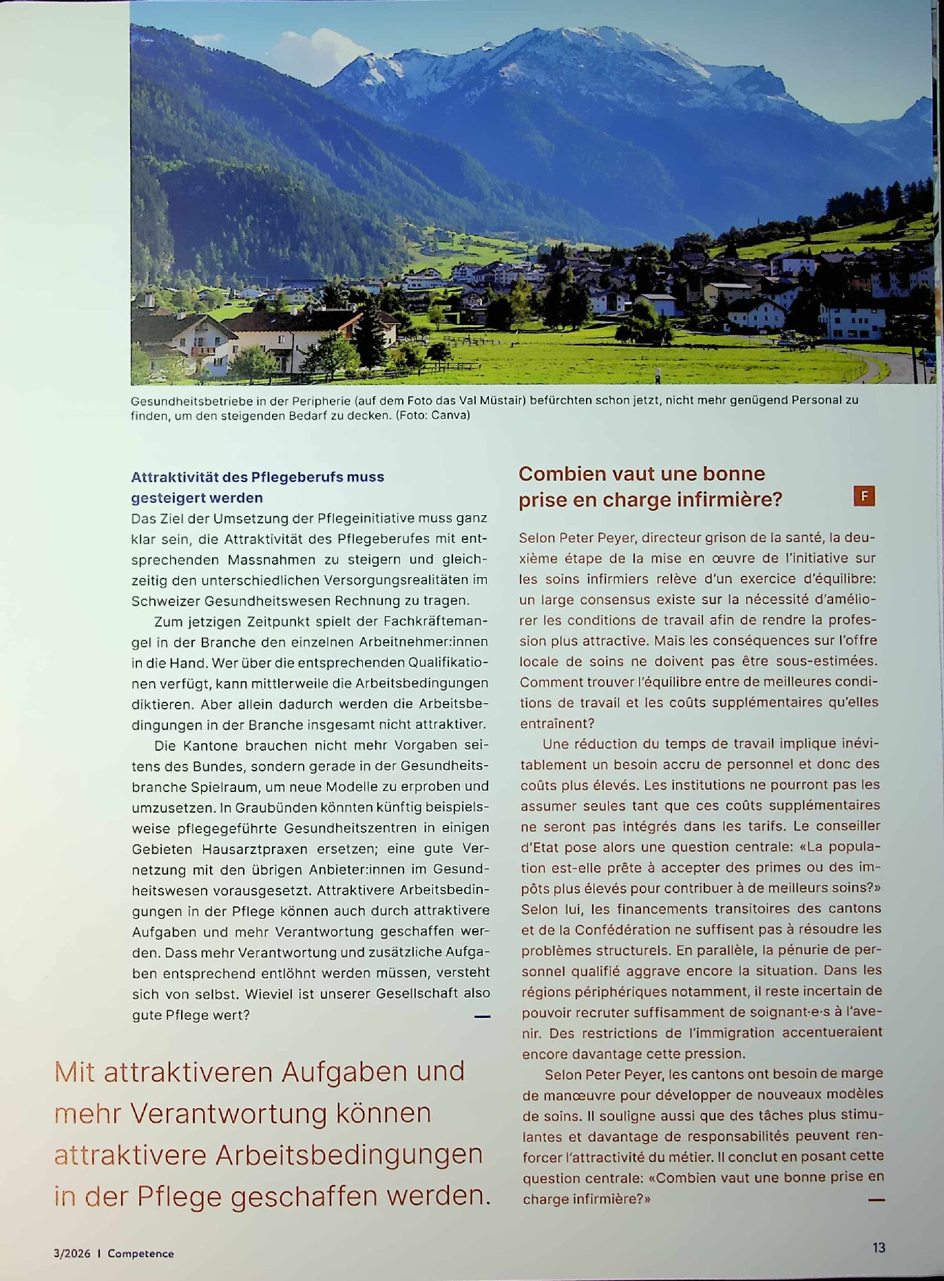 Vorschauseite 2: Pflegeinitiative: Wie viel ist uns gute Pflege wert?