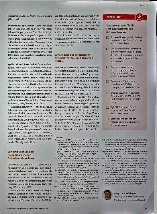 Vorschauseite 3: Wenn der Patient die Analgesie selbst steuert: Umgang mit Schmerzpumpen in der Palliativversorgung
