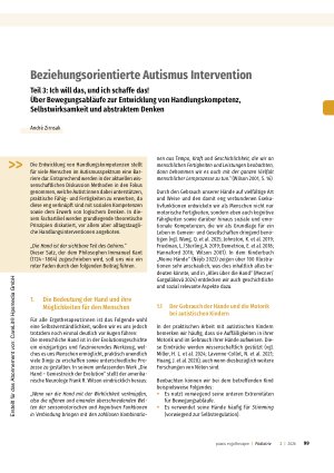 Vorschauseite 1: Beziehungsorientierte Autismus Intervention. Teil 3: Ich will das, und ich schaffe das!