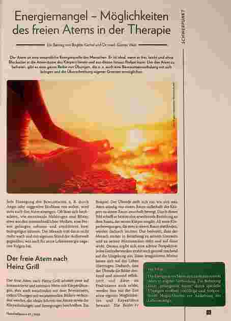 Vorschauseite 1: Energiemangel - Möglichkeiten des freien Atems in der Therapie