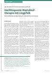 Vorschauseite 1: Hochfrequente Wortabruftherapie mit LingoTalk
