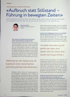 Vorschauseite 1: «Aufbruch statt Stillstand - Führung in bewegten Zeiten»