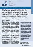 Vorschauseite 1: Die Gefahr eines Defizits ist für psychiatrische und psychosomatische Einrichtungen realistisch.