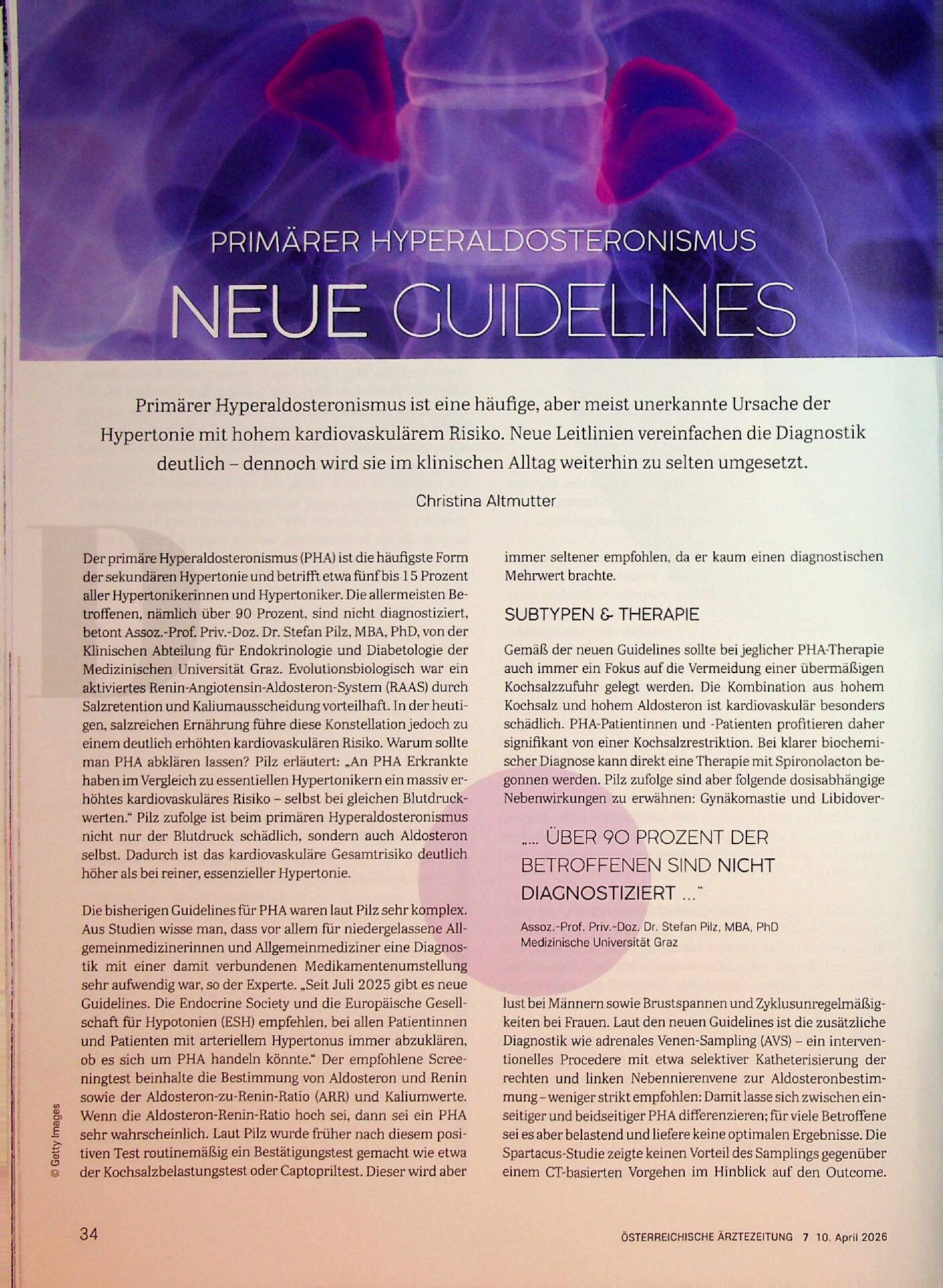 Vorschauseite 1: Primärer Hyperaldosteronismus – Neue Guidelines