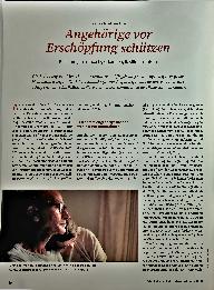 Vorschauseite 1: Angehörige vor Erschöpfung schützen, Belastungen frühzeitig erkennen, Resilienz fördern.
