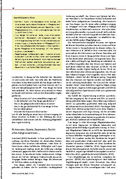 Vorschauseite 2: Schmerz – Sucht – Depression Spannungsfeld in der Langzeitpflege